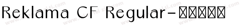 Reklama CF Regular字体转换